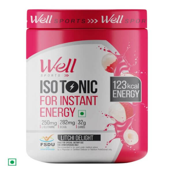 Well Sports Isotonic For Instant Energy Litchi Delight